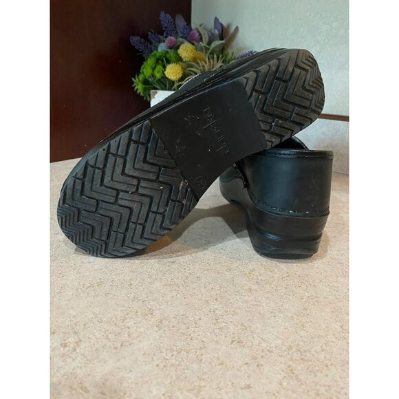 Dansko Womens Black Professional Clogs Size 37 (6.5) EU Slip-Resistant Leather - Picture 5 of 6